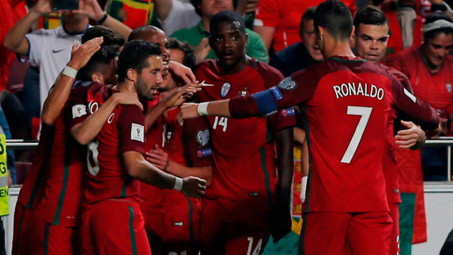 Portugal celebra un gol frente a Suiza. REUTERS