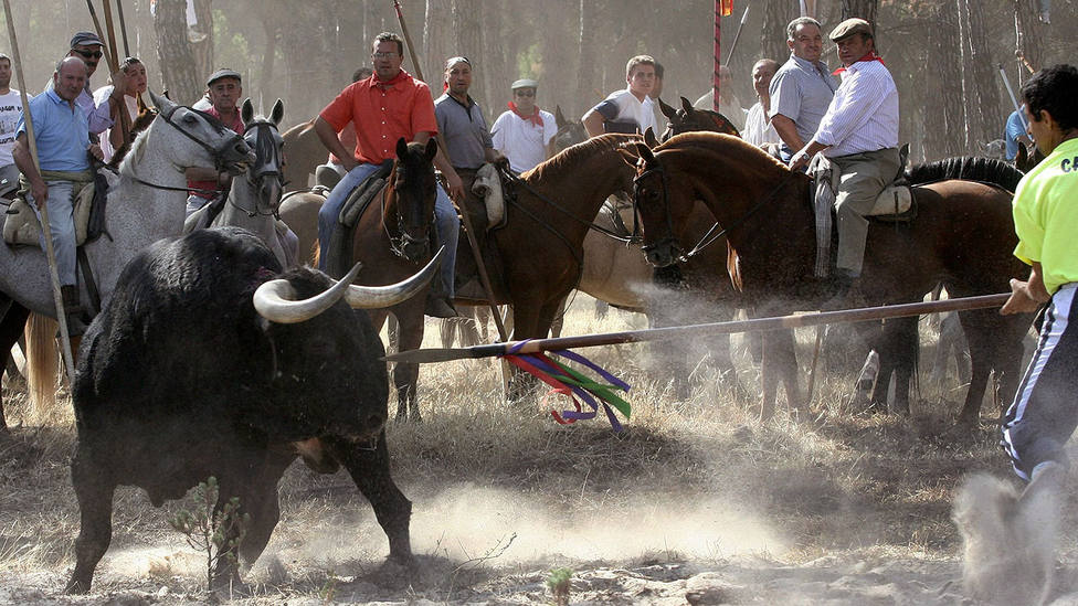 Imagen de uno de los últimos Torneos del Toro de la Vega que se celebraron en Tordesillas