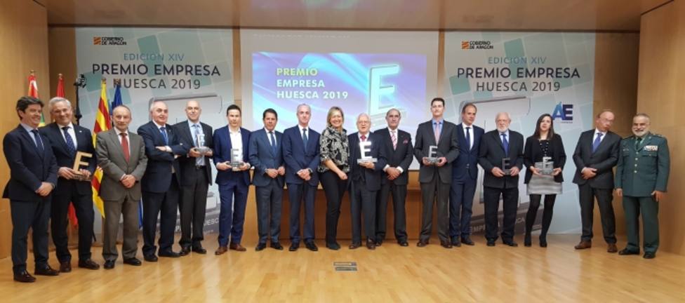 Foto de familia,Premio empresa Huesca 2019