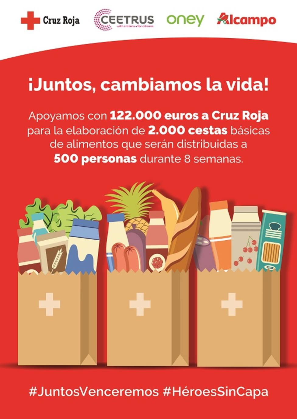 Las empresas de Auchan donan 122.000 euros a Cruz Roja para la compra de alimentos básicos