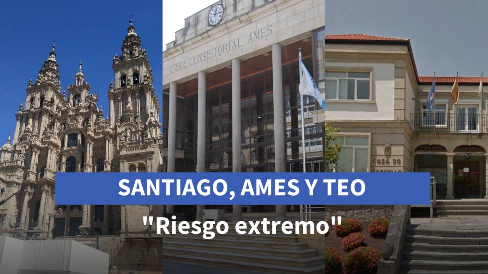 Santiago, Ames y Teo: riesgo extremo por coronavirus