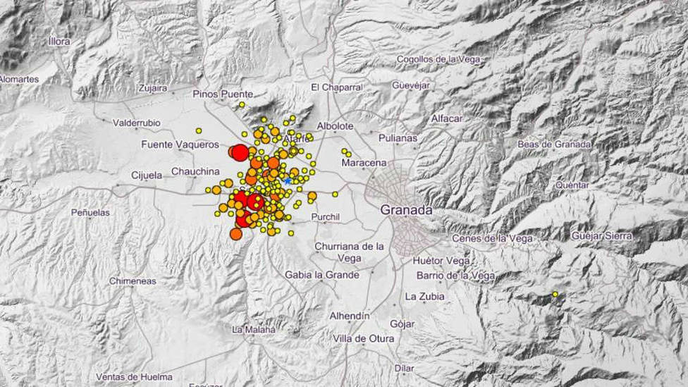 Granada sigue temblando: Más de cien terremotos en pocas horas