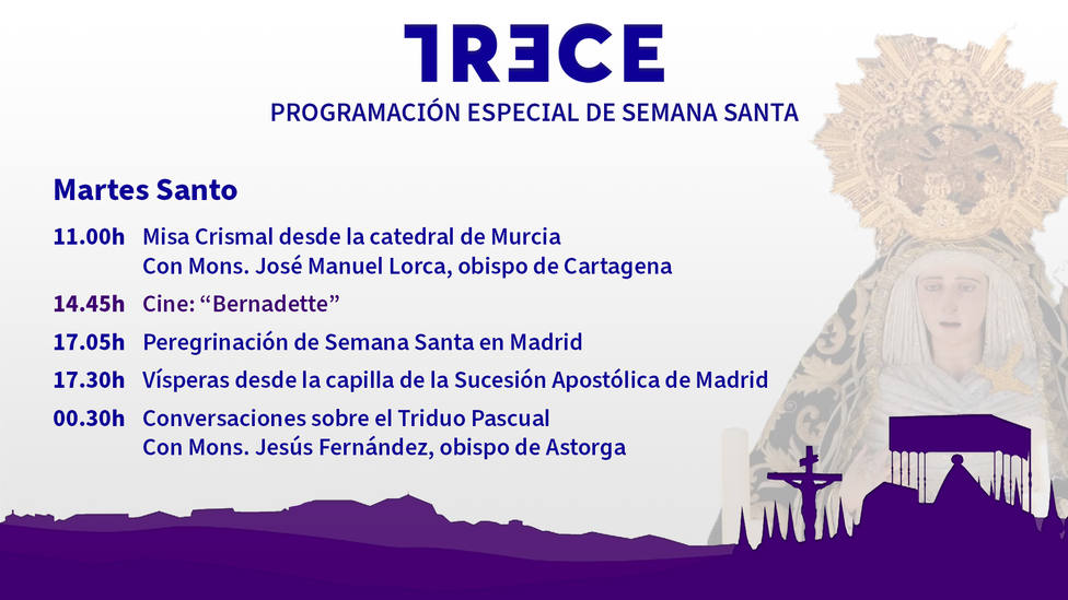 Este Martes Santo, sigue en TRECE la Misa Crismal desde la Catedral de Murcia