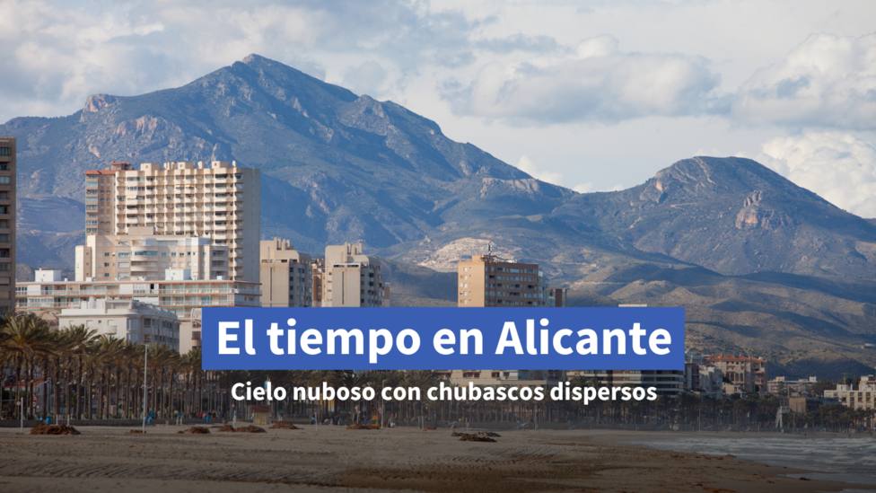 El tiempo en Alicante: cielo nuboso con chubascos dispersos