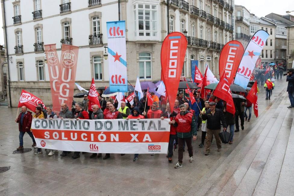 Unos 5.000 trabajadores del metal están llamados este martes a la huelga en Lugo