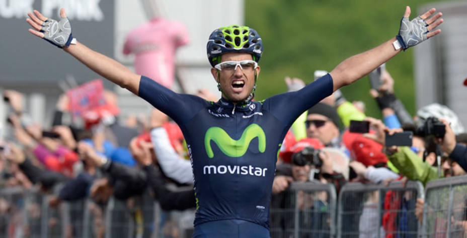 Intxausti celebra su victoria en la 8ª etapa del Giro. (Reuters)