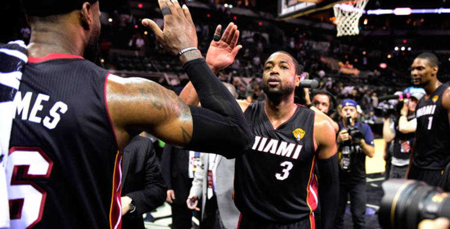 Chris Bosh, Dwyane Wade y LeBron James forman el Big Three de Miami. Reuters.