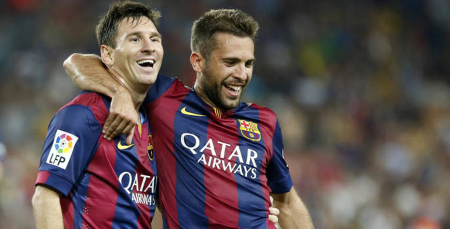 Messi y Jordi Alba. REUTERS