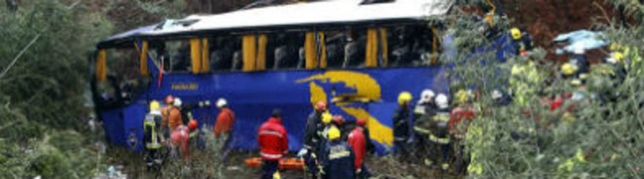 Accidente de autobús en Portugal. EFE