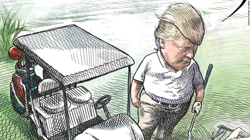 Despiden a un caricaturista que retrató a Trump junto a la familia ahogada en la frontera
