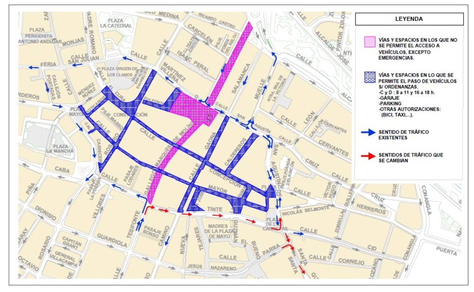 Plano de la propuesta para el centro de Albacete