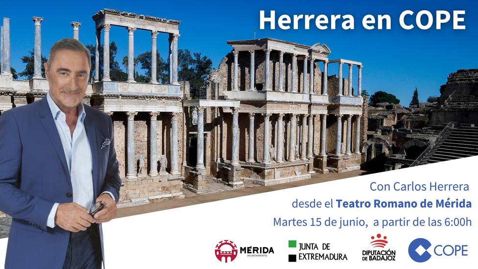 Carlos Herrera realizará su programa desde Extremadura el 15 de junio