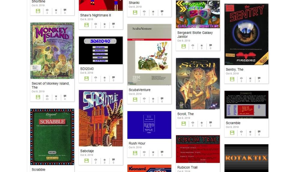 El Archivo de Internet amplía la biblioteca de juegos clásicos con 2.500 títulos
