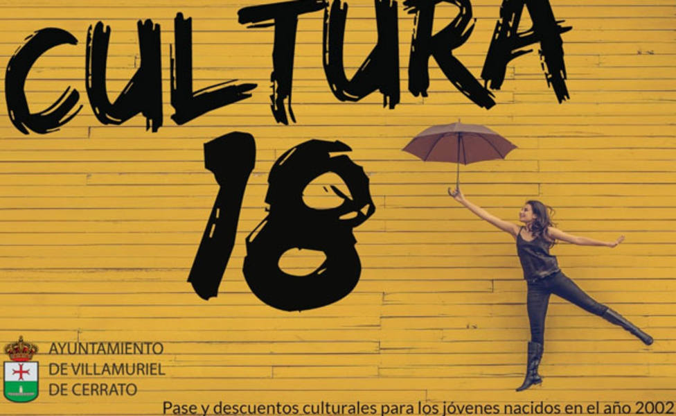 El área de Cultura del Ayuntamiento de Villamuriel presenta el Carné Cultura 18