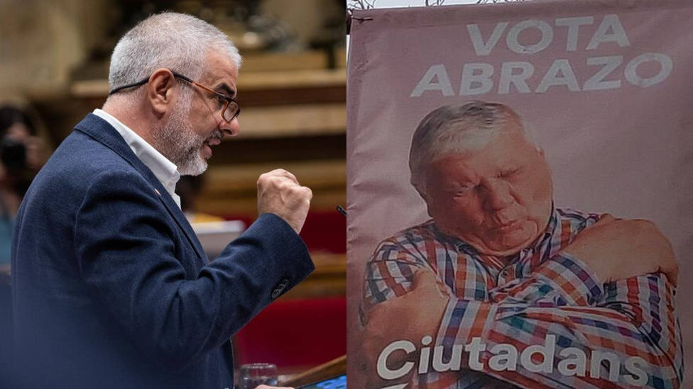 Ciudadanos retira los carteles de su polémica campaña Vota abrazo en Cataluña