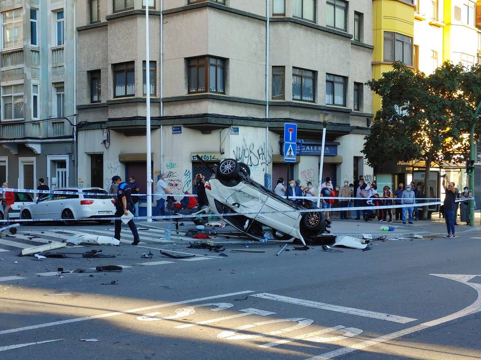 Accidente en la calle Caballeros (Imagen: EloyTP)