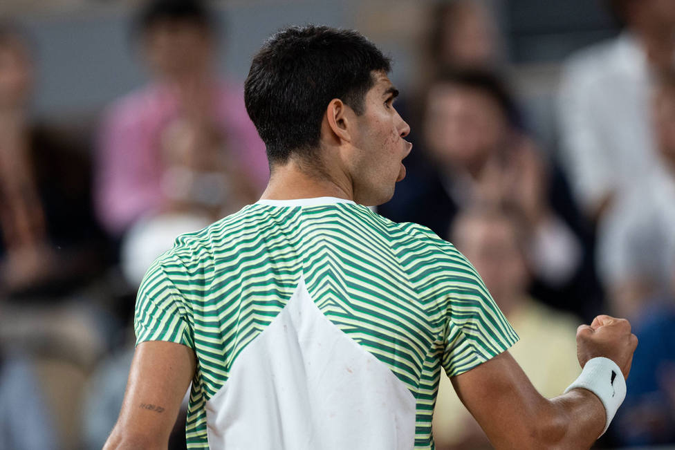 Carlos Alcaraz, durante su participación en Roland Garros. CORDONPRESS