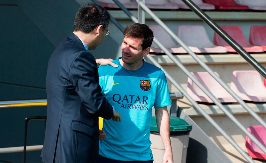 Josep María Bartomeu junto a Leo Messi (@jmbartomeu)