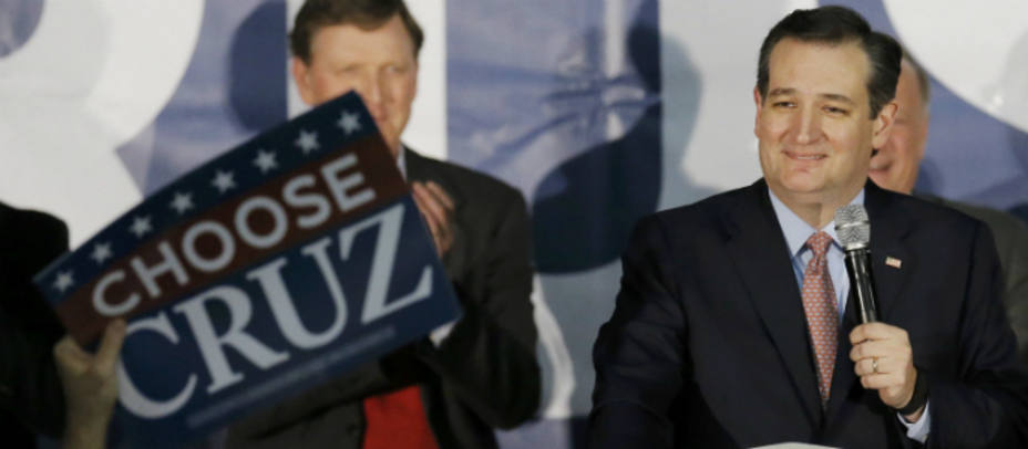 Ted Cruz tras los resultados de Iowa. REUTERS
