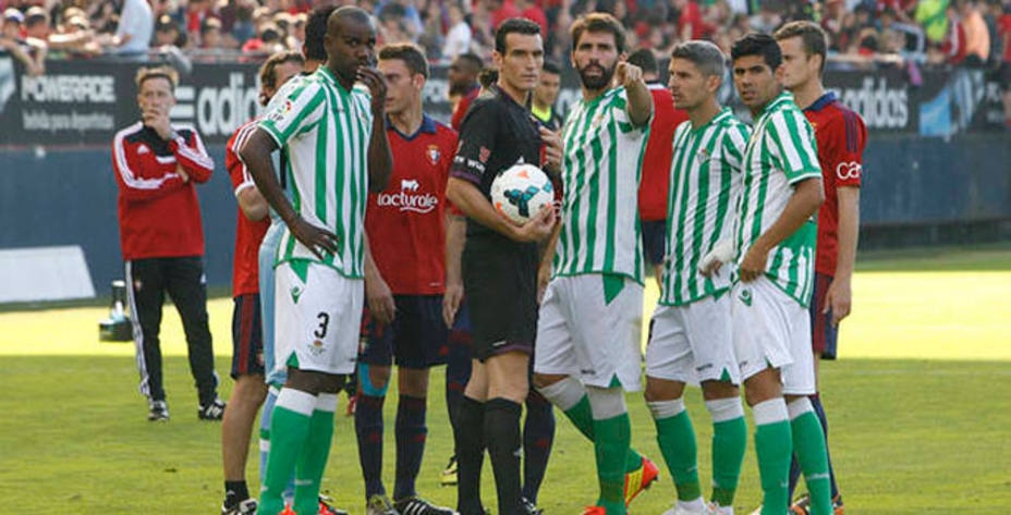 Imagen del Osasuna-Betis de la 2013/2014, partido investigado por supuesto amaño.
