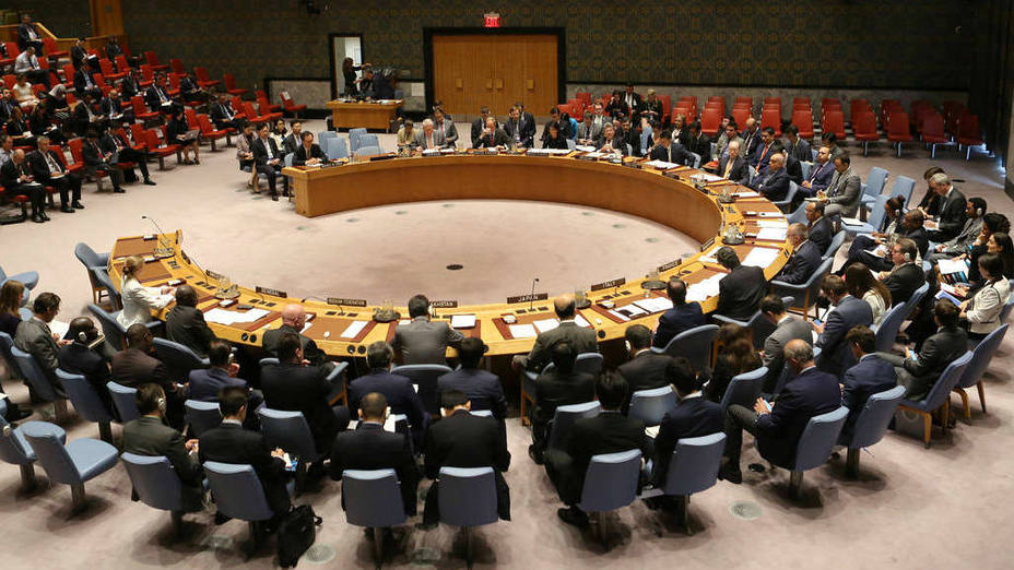 The United Nations Security Council sits to meet on North Korea after their latest missile test, at the U.N. headquarters in New York City