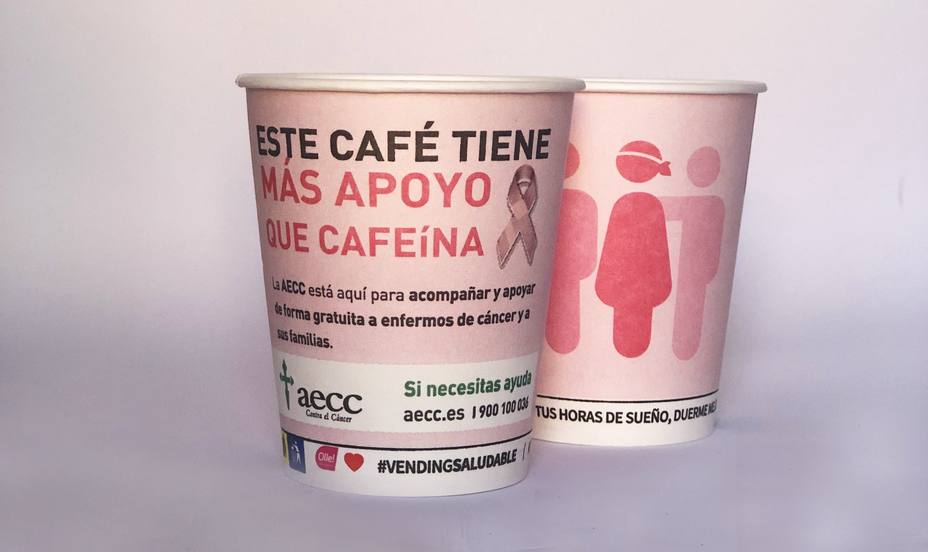 Alliance Vending expenderá con la AECC un millón de cafés con mensajes contra el cáncer de mama
