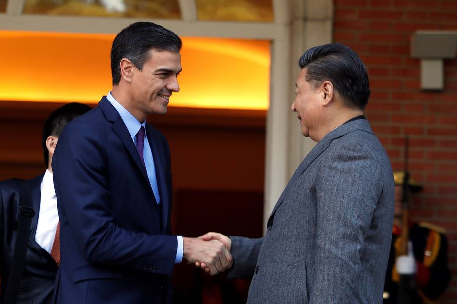 Sánchez y Xi Jinping en la Moncloa