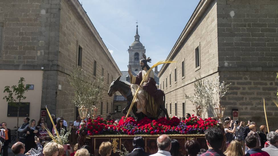 Procesión del Domingo de Ramos en San Lorenzo de El Escorial