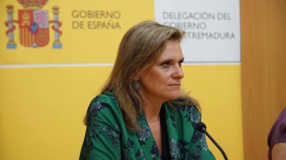 Yolanda García Seco durante una rueda de prensa en la Delegación del Gobierno en Extremadura. Foto: Archivo
