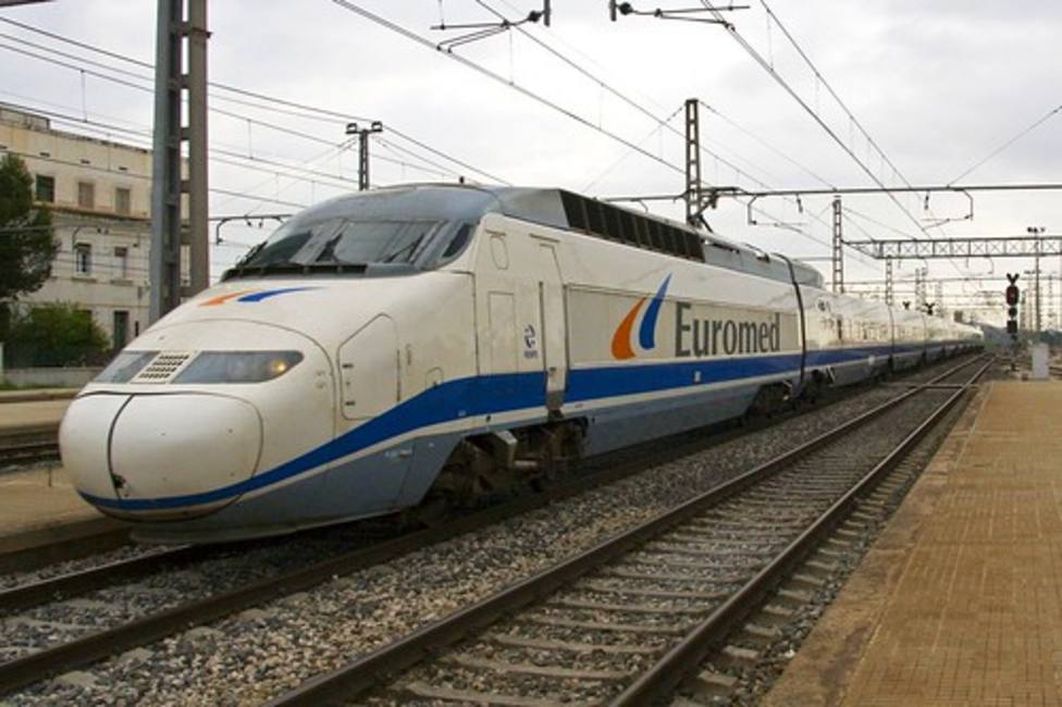 Tren Euromed que recorre la línea Barcelona-Castellón