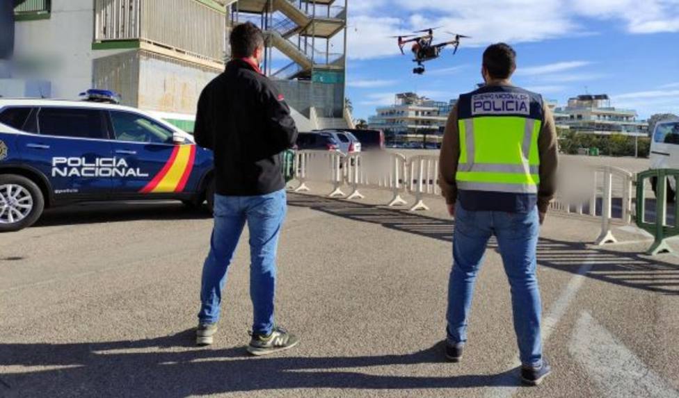 Activan el protocolo anti dron por el vuelo no autorizado de una aeronave durante un partido en La Condomina