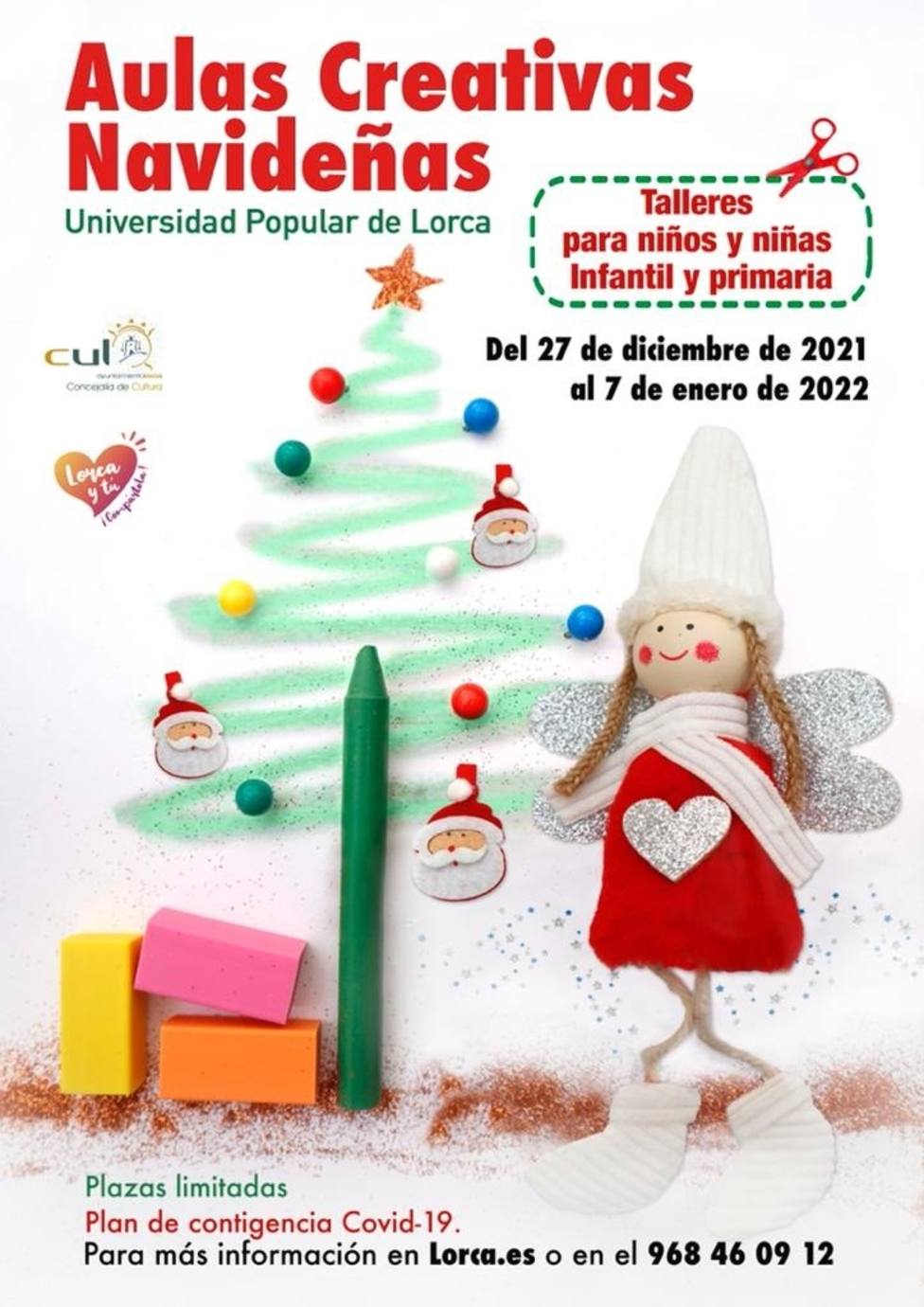 Lorca abre el plazo para nueva edición de las ‘Aulas Creativas Navideñas’
