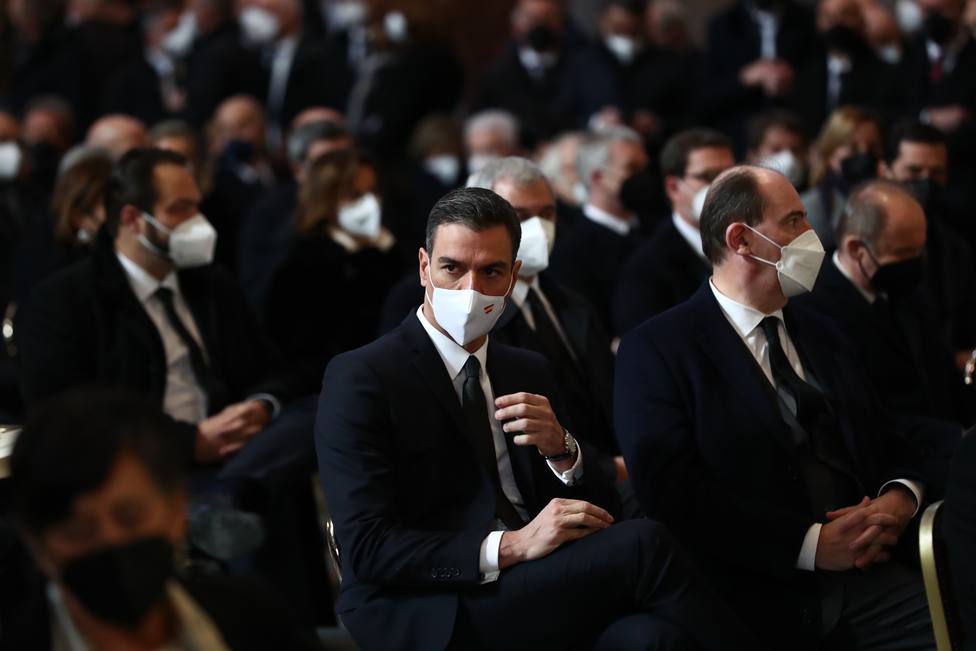 Sánchez asiste en Roma al funeral de Estado del presidente del Parlamento Europeo David Sassoli