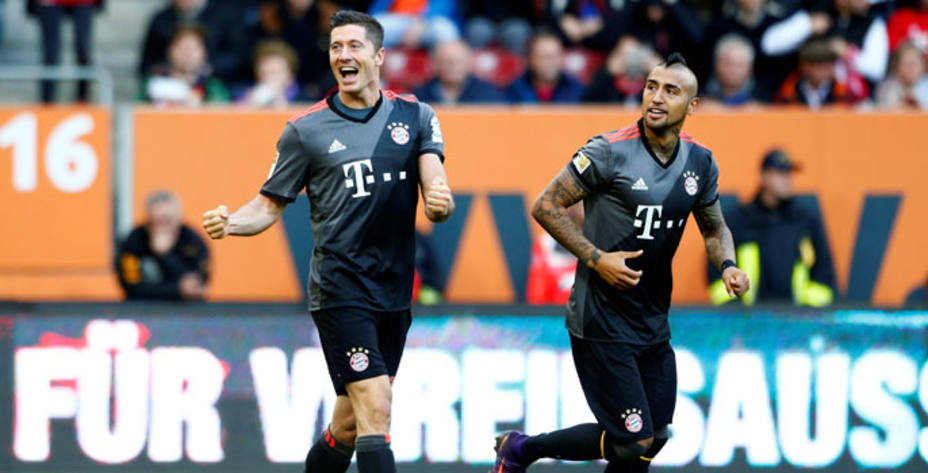 Lewandowski marcó dos goles en la victoria del Bayern (REUTERS)
