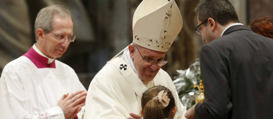 El Papa Francisco durante la Misa de las Familias. Reuters