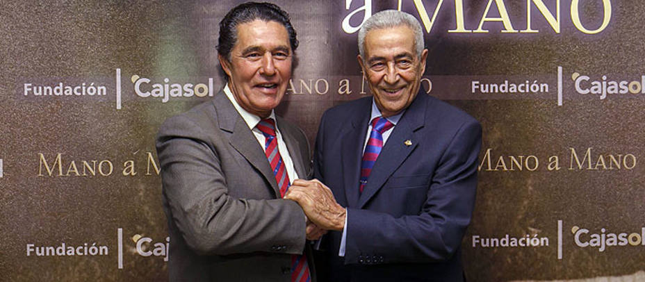 José Antonio Campuzano y Ramón Vila, en la Fundación Cajasol. TOROMEDIA