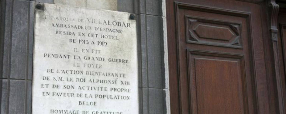 Placa conmemorativa al marqués de Villalobar en Bélgica (EFE)