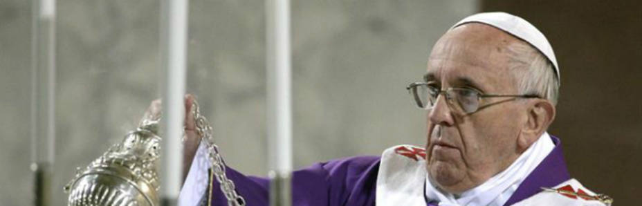 El Papa Francisco oficiando la misa el miércoles de Ceniza (EFE)