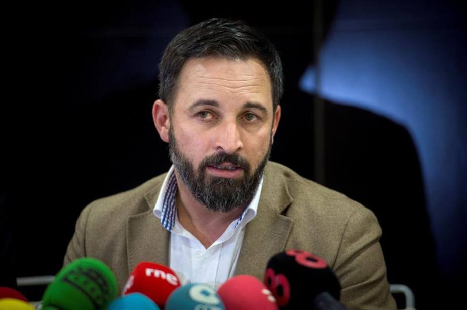 El líder de Vox, Santiago Abascal, comparece en rueda de prensa tras el Comité Ejecutivo del partido