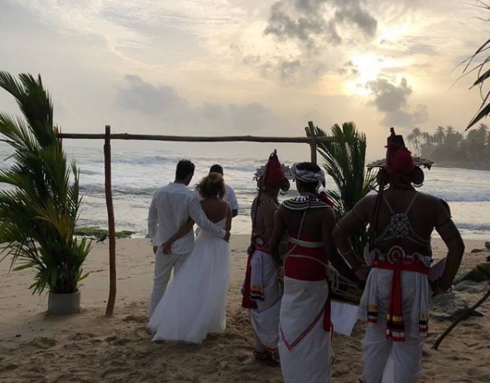 La discreta boda de María Patiño en Sri Lanka