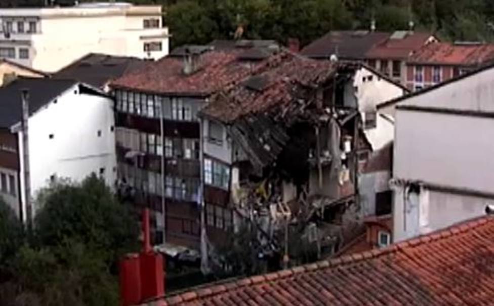 Edificio derrumbado en Eibar