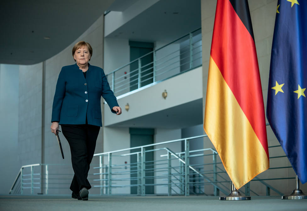 Merkel da negativo a la primera prueba de coronavirus