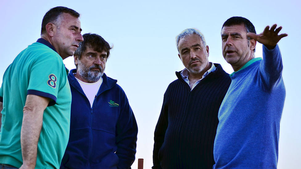 Los ganaderos navarros Roberto Arriazu, Miguel Reta, Eulogio Mateo y Víctor Arriazu