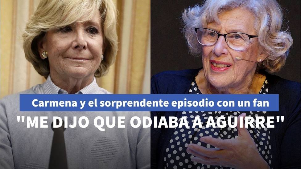 Manuela Carmena confiesa qué le respondió a un fan que le dijo que “odiaba a Esperanza Aguirre”