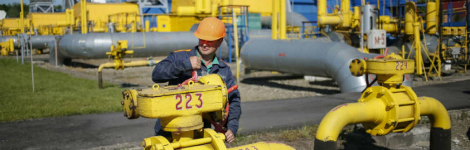Imagen de una planta de gas cerca de Striy, al oeste de Ucrania (Reuters)