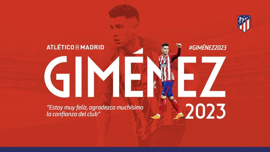Giménez renuva con el Atlético de Madrid hasta 2023