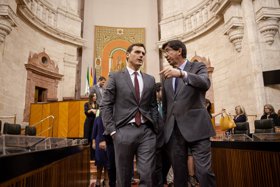 El presidente de Ciudadanos (Cs), Albert Rivera, se reÃºne con los 21 diputados electos de Cs en el Parlamento andaluz.