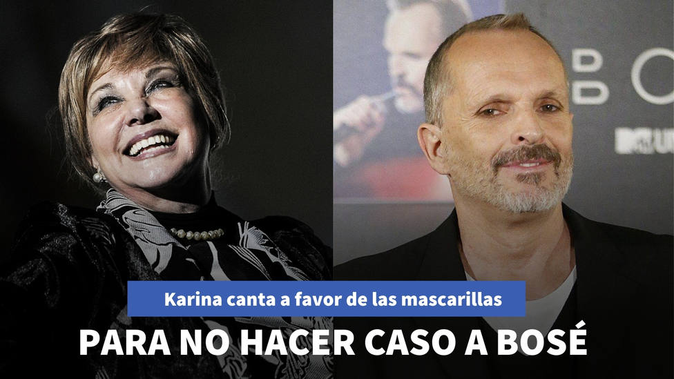 La canción de Karina a favor de las mascarillas que las redes recomiendan para no hacer caso a Miguel Bosé