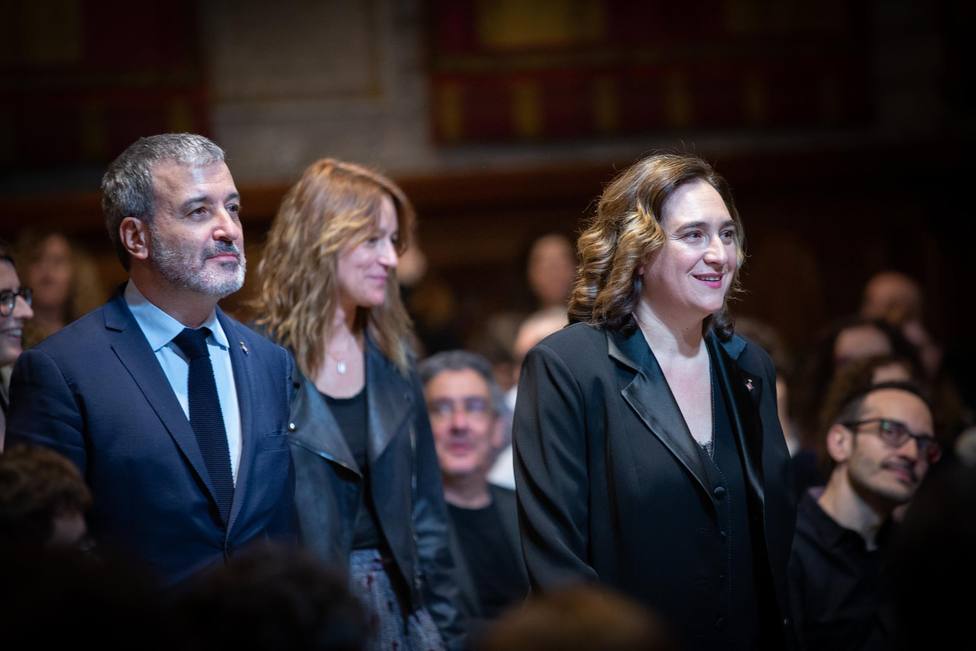 Ada Colau y Jaume Collboni en los Premis Ciutat de Barcelona