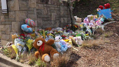 Memorial set up for Covenant Presbytarian Church school shooting victims in Nashville